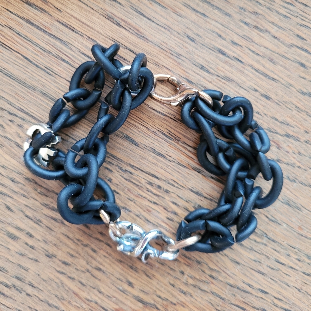 Trollbeads X by Trollbeads bracelet with 2 charms NWT convertible to necklace